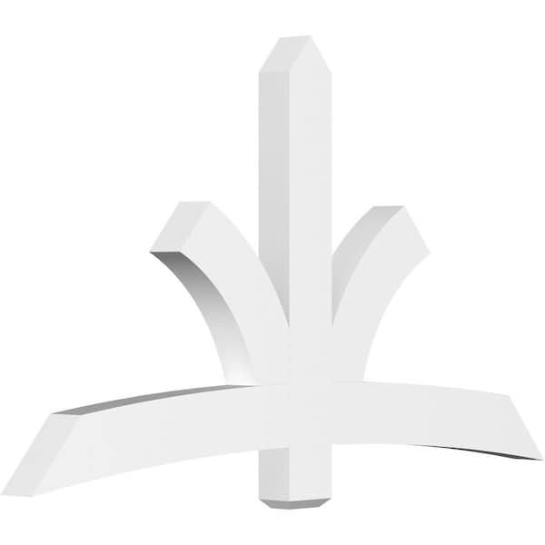 Ekena Millwork Davenport Architectural Grade PVC Gable Bracket, 72"W x 42"H x 4"D x 6"F, 14/12 Pitch GBP072X42X0406DAV00 - main